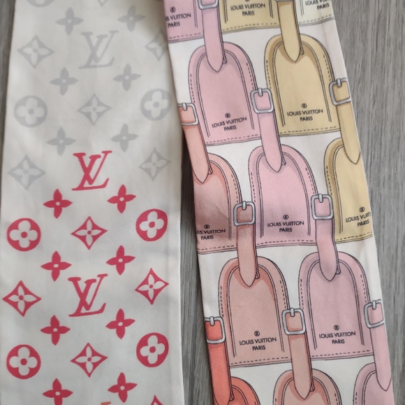 Louis Vuitton Silk My LV luggage tag printed scarf ❤️🧡💛🩷❤️🧡💛🩷 - Picture 5 of 9